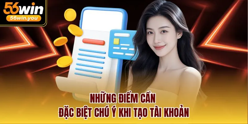 Những điểm cần đặc biệt chú ý khi tạo tài khoản